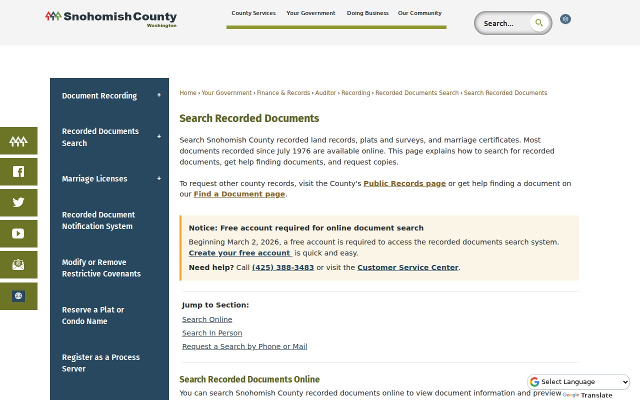 Everett residents directory recorded documents index